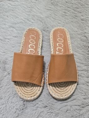 Ccocci espadrille slide sandals jute wrap sole size 7.5